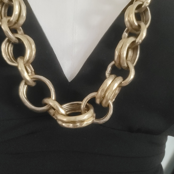 Y2K Kenneth Cole Bold Graduated Link Necklace 34" - Picture 2 of 3